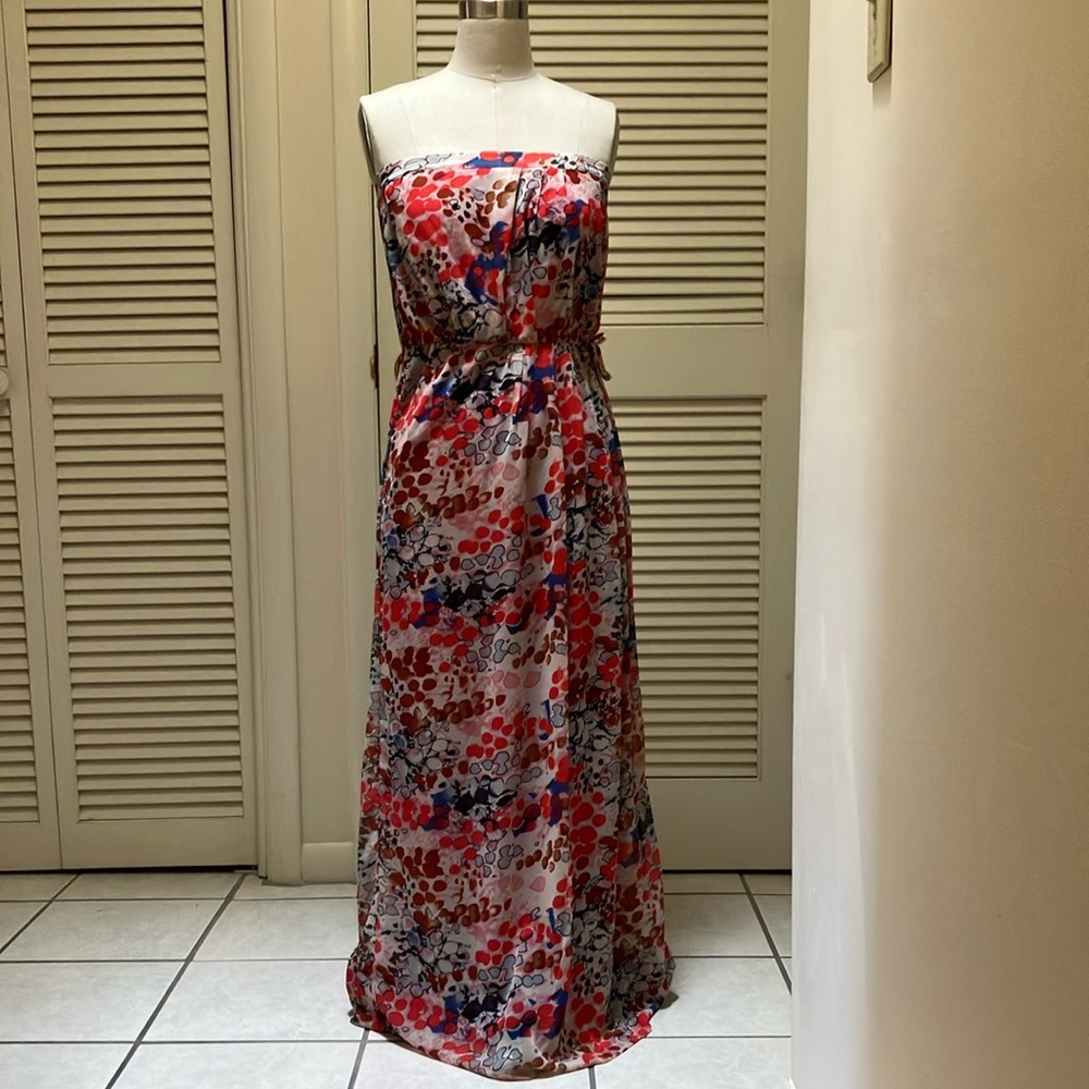 Floral Strapless Maxi Dress